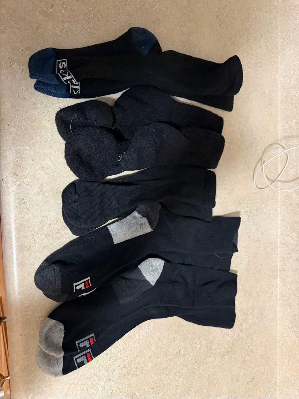 Men's Black Athletic Crew Socks - Pack